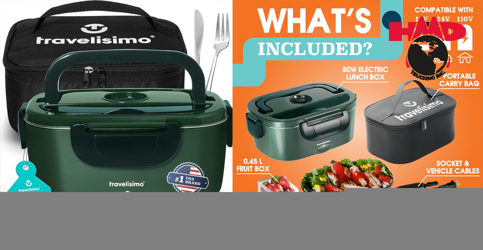 Electric Food Warmer / Lunch Box for Adults, 80W 1.5L